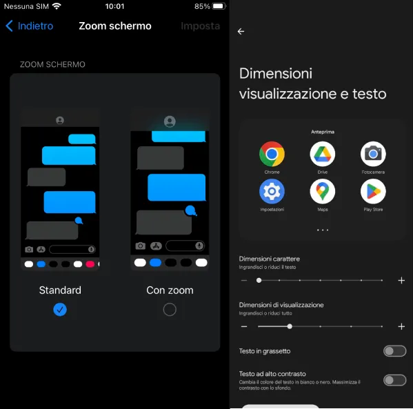 display zoom options